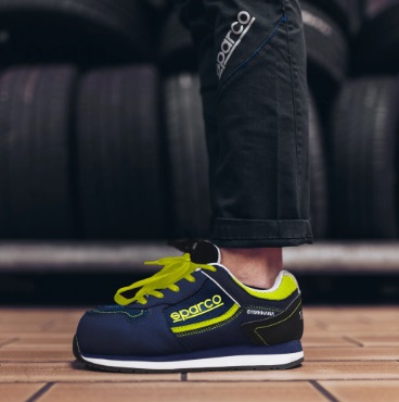 Scarpa Sparco Gymkhana Blu Gialla TG 43 S1P - Ferramenta Tecnoplast